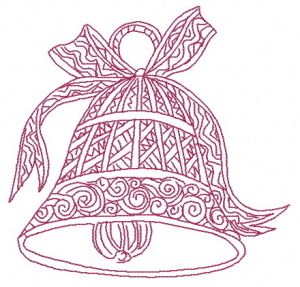 Christmas bell 4 embroidery design
