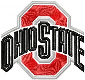 Ohio State University logo machine embroidery design