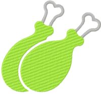 Chicken Legs symbol embroidery design