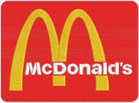 McDonalds Classic Logo embroidery design