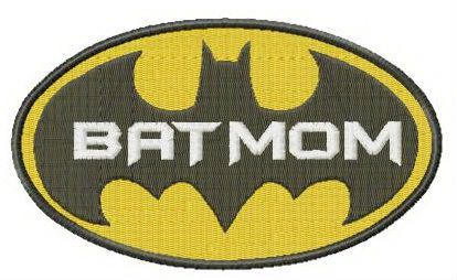 BatMom machine embroidery design
