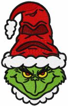 Grinch harry potter style embroidery design