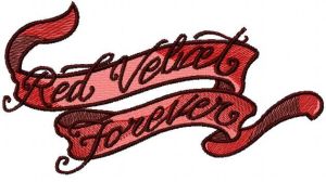 Ribbon red velvet forever 2 embroidery design