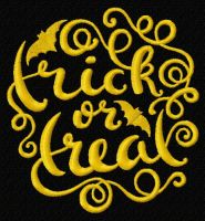 Trick or treat 3 embroidery design