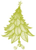 Funny Christmas tree 2 embroidery design