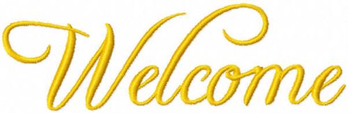 Welcome free embroidery design
