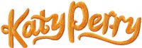 Katy Perry logo embroidery design