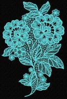 Lace flower embroidery design