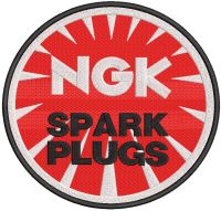 NGK Spark Plugs logo embroidery design