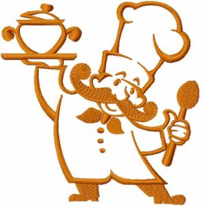 Chef embroidery design