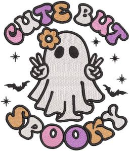 Cute but spooky embroidery design