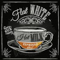 Flat white embroidery design