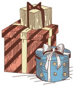 Christmas presents embroidery design