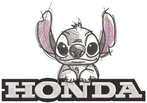 Honda Stitch logo embroidery design