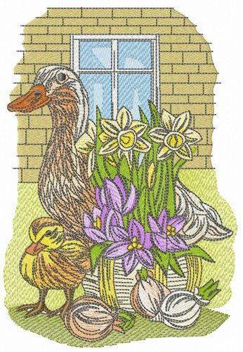 Spring is coming machine embroidery design