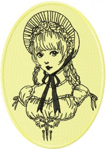 Old portrait embroidery design