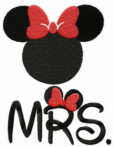 Mrs. Mouse machine embroidery design