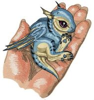Dragon in my hand embroidery design