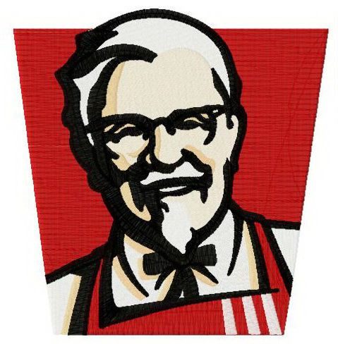 KFC logo machine embroidery design