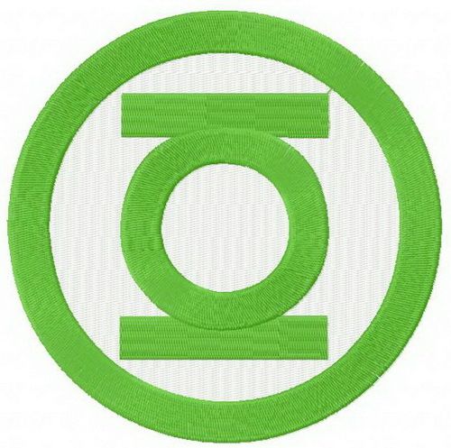 Green Lantern logo machine embroidery design