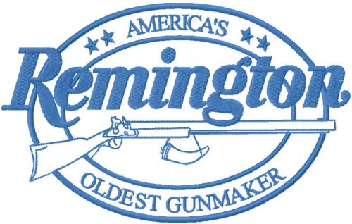 Remington logo embroidery design
