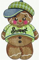 Gingerbread boy 2 embroidery design