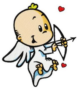 Baby cupid 3 embroidery design