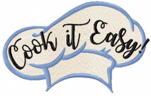 Cook it easy free embroidery design