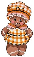 Gingerbread granny embroidery design