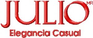 Julio Elegancia Casual Logo embroidery design