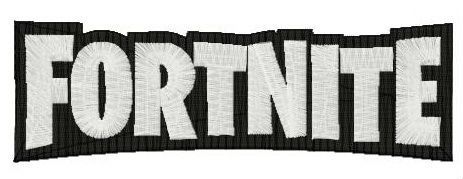 Fortnite wordmark logo machine embroidery design