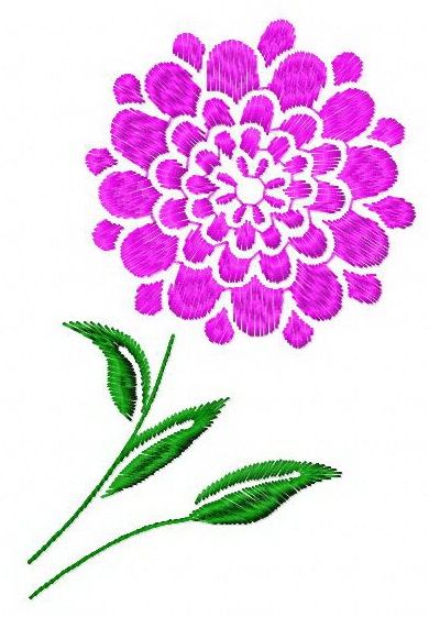 Round flower 2 machine embroidery design