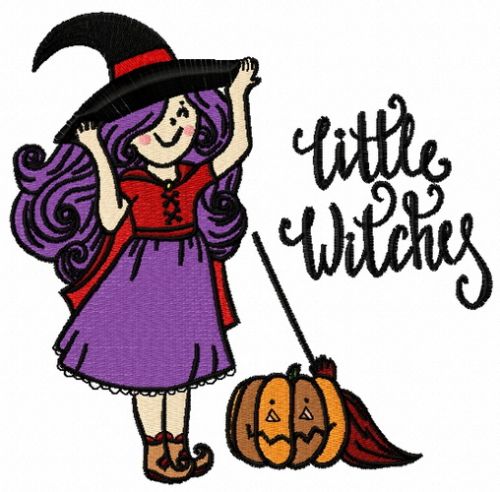 Little witches 3 machine embroidery design