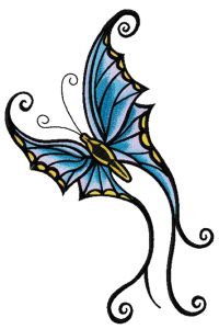 Butterfly flutters embroidery design