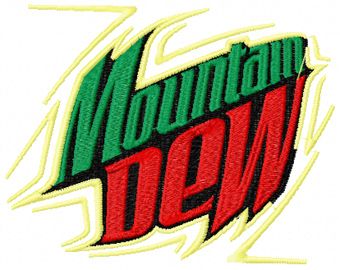 Mountain Dew logo  machine embroidery design