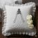 Cushion with Bride dress of hearts embroidery design