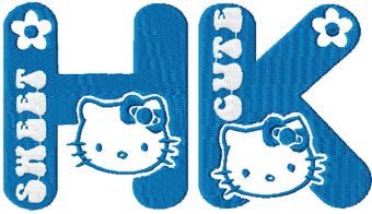 Hello Kitty Sweet Cute machine embroidery design