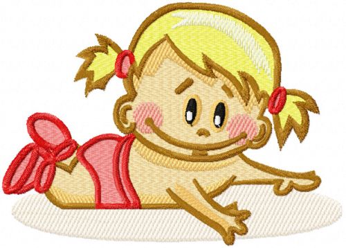 Baby relax machine embroidery design