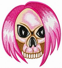 Emo's skull embroidery design