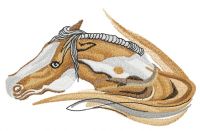 Running horse embroidery design