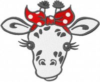 Gifaffe head with bandana embroidery design