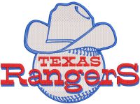 Texas Rangers Hat Logo MLB embroidery design