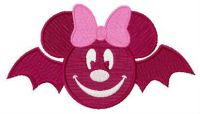 Minnie bat embroidery design