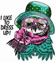 I like to dress up embroidery design