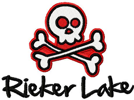 Reiker Lake logo embroidery design