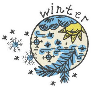 Winter embroidery design