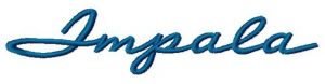 Impala logo 2 embroidery design