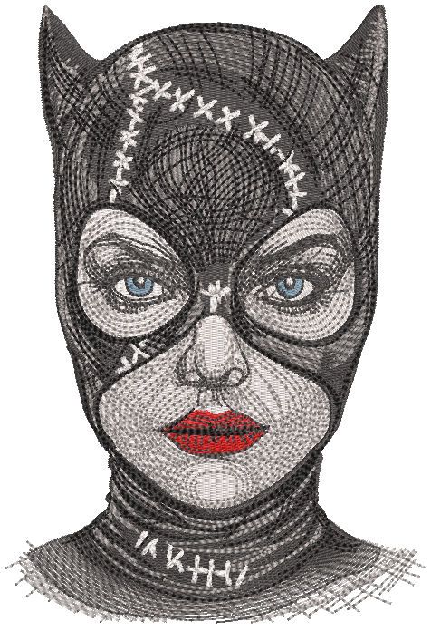 Catwoman michelle pfeiffer embroidery design