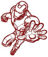 Iron Man STOP embroidery design