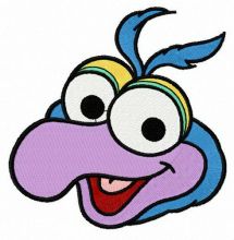 Baby Gonzo head embroidery design